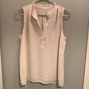 J. Crew Light Pink Swiss Dot Sleeveless Camisole